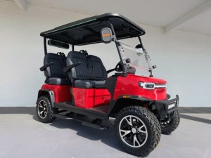 Red Teko Trophy 4 golf cart